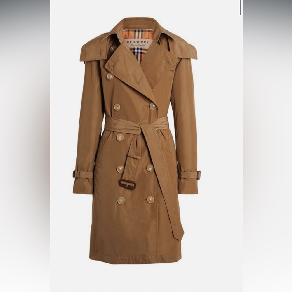 Burberry taffeta trench coat size US 4
